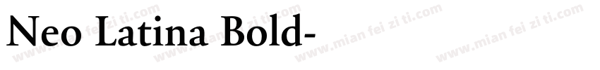 Neo Latina Bold字体转换